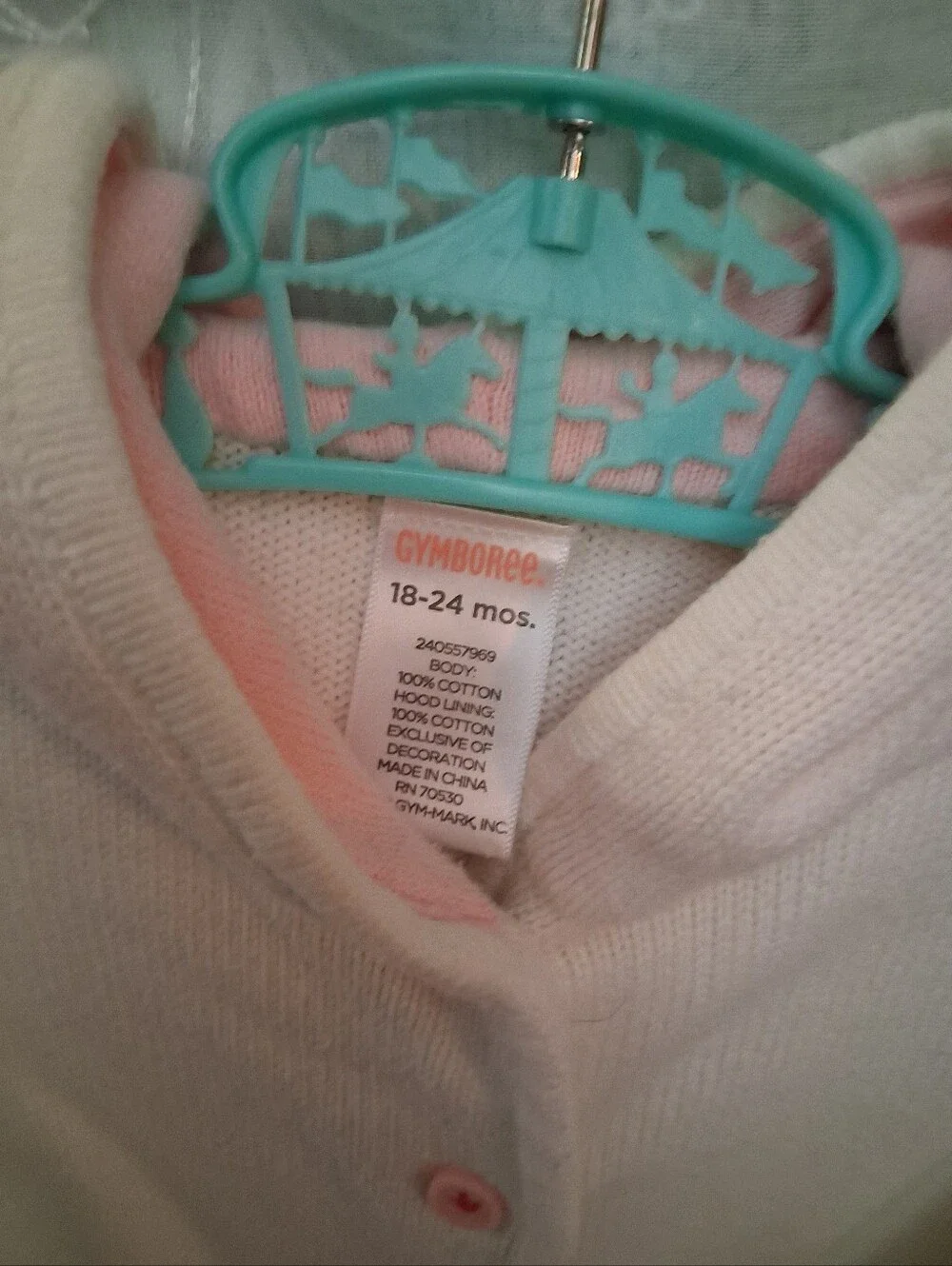 Gymboree 2008 CLASSROOM KITTY collection Kitty Face & Ears Hood cardigan,vintage